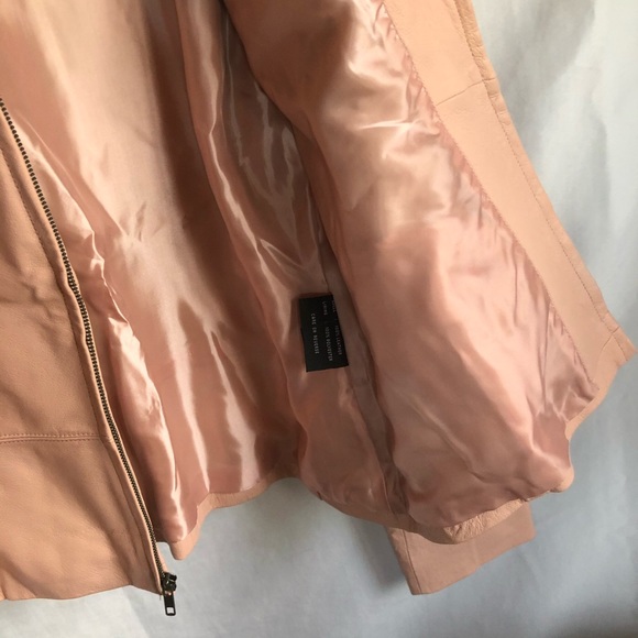 Pink leather jacket by: Black Rivet size M - Picture 3 of 6